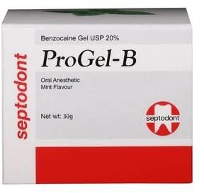 Septodont Progel B (30gm Jar) Dental Anesthetic Gel -Mint Flavour