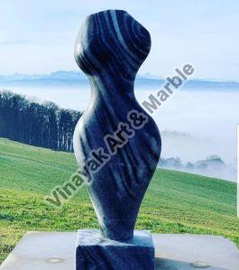 Black Marble Lady Statue
