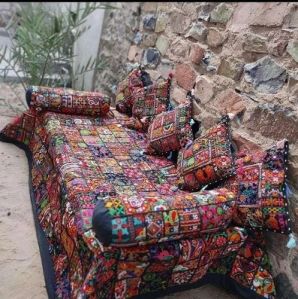 Embroidered Sofa Cover Set