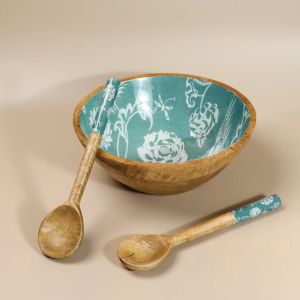 Wooden Salad Bowl Set