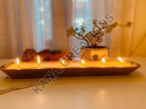 Elite 6 Wick Hand Carved Dough Candle