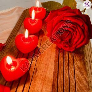Rose Heart Candles