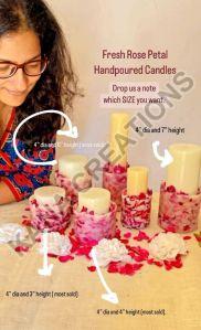 Fresh Rose Petal Candles