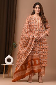 bagru hand block printed cotton stitched suits
