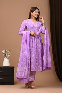 bagru hand block printed naira cut stitched cotton suits