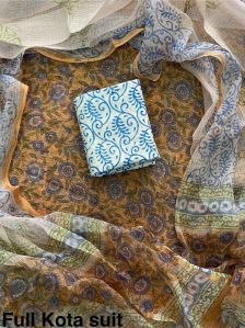 Kotadoria dress material hand block printed