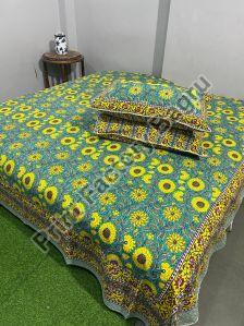 Bagru Hand Block Printed Bedsheet