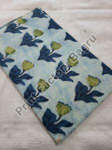 Ajrakh hand block printed cotton fabric