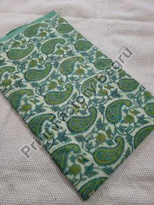 Ajrakh hand block printed cotton fabric