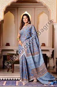 Mulmul cotton saree bagru handblock printed