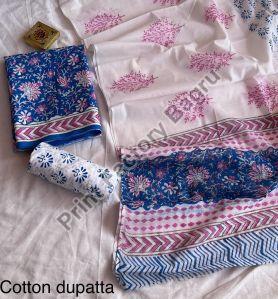 Cotton dress material bagru block printed