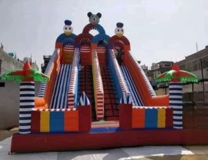 Four Line Inflatable Slider Bouncy