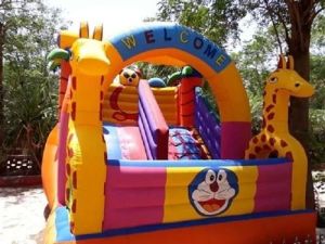 12 Feet Giraffe Theme Bouncy Castle