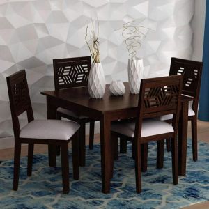 Sheesham Wood 4 Seater Dining Set With Chairs