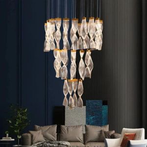 Swirl Helix Duplex Chandelier