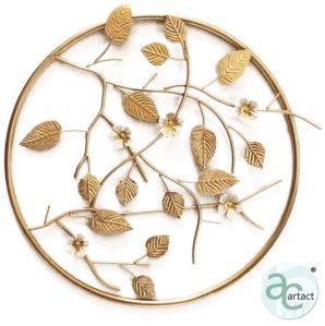 Magic Venus with Gold Leaf And Flower Wall Art Metal Ring