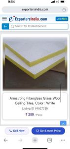 Armstrong Fiber False Ceiling Tiles