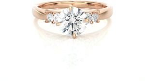 round cut rose gold diamond ring