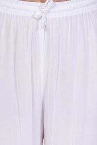 White Chikankari Palazzo Pants
