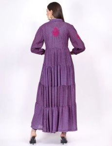 Check Printed Georgette Shrug