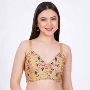 Golden Tapeta Silk Embroidered Blouse