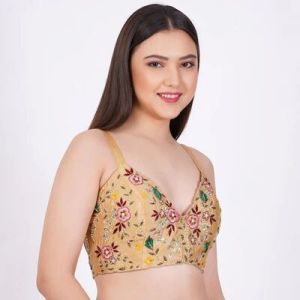 Golden Tapeta Silk Embroidered Blouse