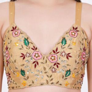 Golden Tapeta Silk Embroidered Blouse