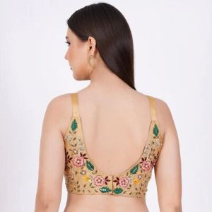 Golden Tapeta Silk Embroidered Blouse