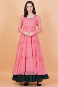 Party Wear Georgette Full Length Dress