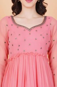 Party Wear Georgette Full Length Dress
