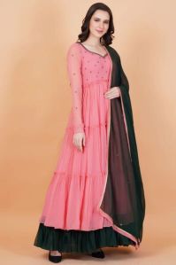 Party Wear Georgette Full Length Dress