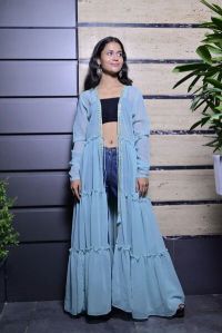 Georgette Three Layer Shrug