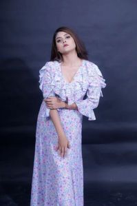 Printed Georgette Full Length Gown