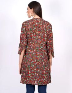 Cotton Silk Kalamkari Printed Kurti