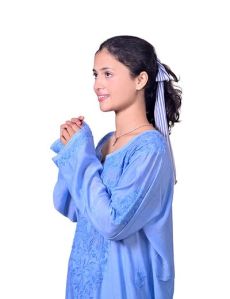 Blue Dual Shade Muslin Chikankari Kurta