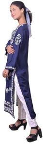 Navy Blue Modal Cotton Chikankari Kurta