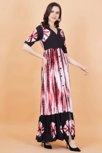 Rayon Cotton Full Length Gown