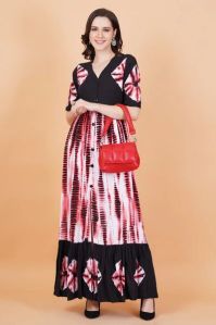 Rayon Cotton Full Length Gown