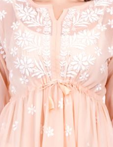 Skin Color Georgette Peplum Top
