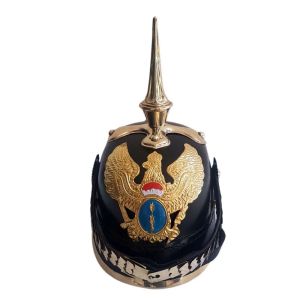 Collectible Militaries Brass Grade Helmet German Leather