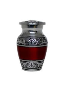 Silver Red Cremation Keepsake Small Urns for Human Ashes