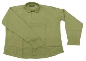 Madrid Twill Light Green Mens Full Sleeve Plain Shirt