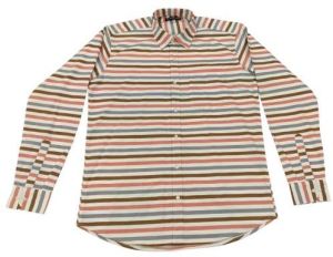 Mens Formal Red Striped Shirt