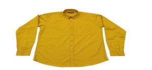 Mens Heavy Twill Mustard Plain Shirt