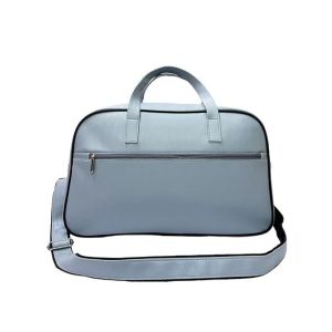 Rexine Light Blue Travel Bag with Belt