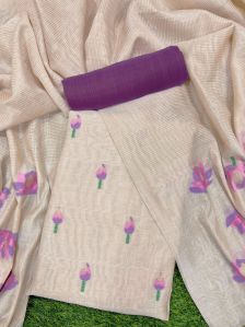 LAVENDER MUGA COTTON LOTUS LADIES SUIT