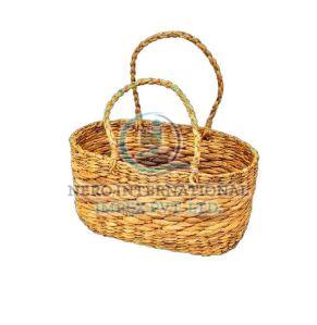 Bamboo Oval Hamper Basket