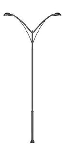 Double Arm Electrical Street Light Pole