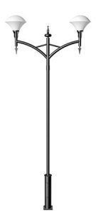 Double Arm Garden Light Poles