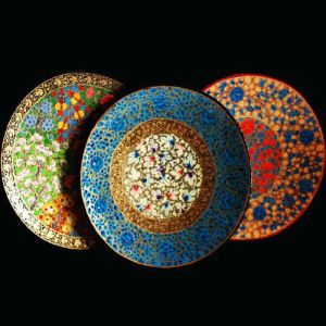 Multicolor Paper Mache Wall Plate